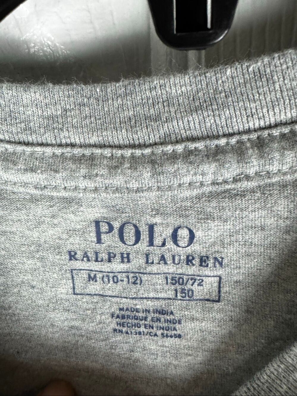 Polo Ralph Lauren Boys Heather Grey Shirt Size M 10-12 - Picture 3 of 5